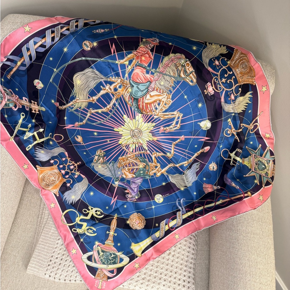 Hermes Chorus Stellarum Scarf w/ Bag, Box
